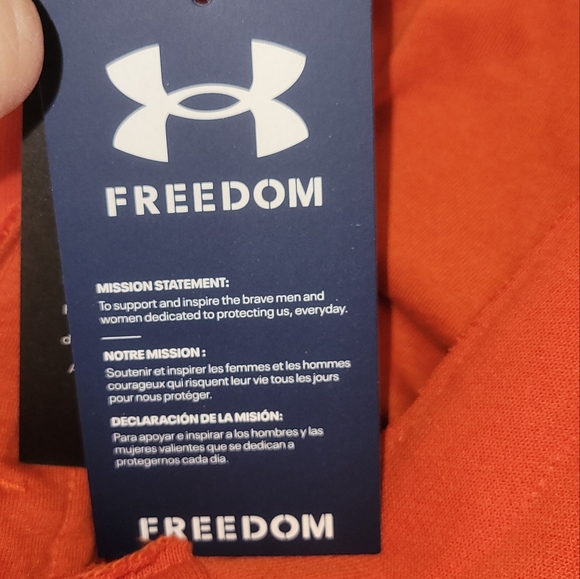 NWT UNDER ARMOUR x PROJECT ROCK VETERANS DAY HEAVYWEIGHT HOODIE ORANGE BLACK 2XL - Picture 10 of 11